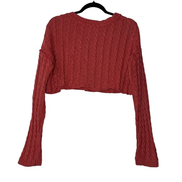 Free People Blouse Womens Long Sleeve Small Cropped Oversized Top Outdoor Cozy - Picture 2 of 8